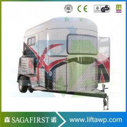 High Quality China 3 Horses Angle Load Horse Floats Trailer