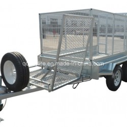 Tandem Box Caged Trailer with Rear Ramp