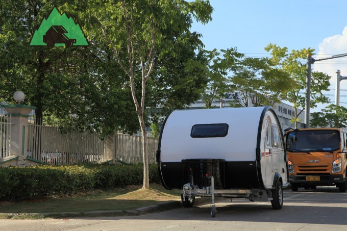 Factory Custom Made Fiberglass Teardrop Camper Trailer Image1