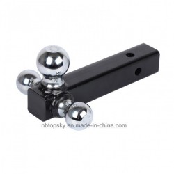 Triple Trailer Ball Mount, Chrome, with Hollow Shank Towing Hitch Mount