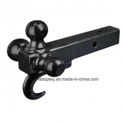Triple Trailer Ball Mount with Hook, Towing Hitch Mount