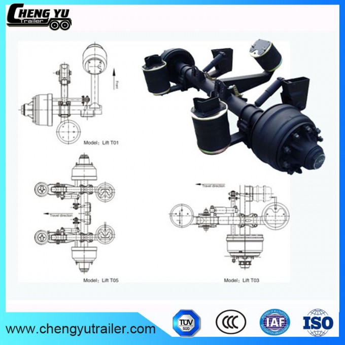 High Quality Trailer Axle with Lift Air Suspension Image1