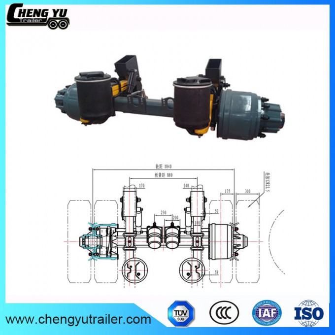 Semi Trailer Tank Truck German Axle 12t 14t for Africa Image1