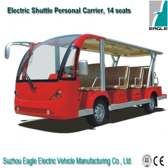 14 Seats Electric Bus, Shuttle Bus, Electri Car, Sightseeing Bus, Battery Powered Tourist Bus Image1