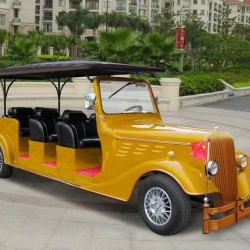 Yellow 8 Seaters Electric Classic Car