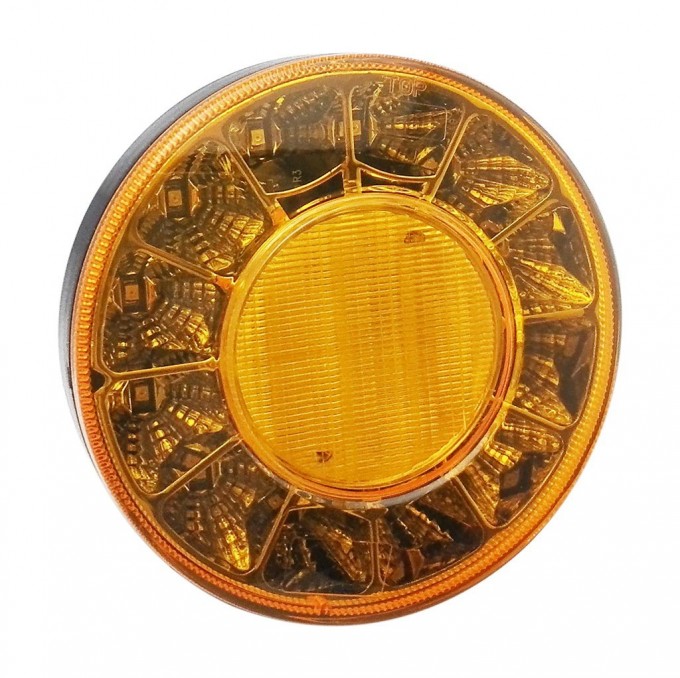 Amber LED Round Bus Truck Tail Indicator Lighting Turning Lamp Image1