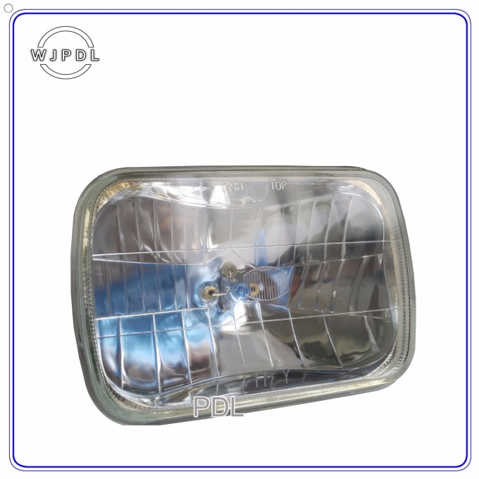 Auto / Automotive Halogen Chrome 7" Square Truck Sealed Beam Headlight Image1