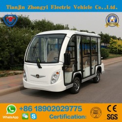 8 Passengers off Road Battery Powered Classic Shuttle Electric Enclosed Sightseeing Mini Bus for Res