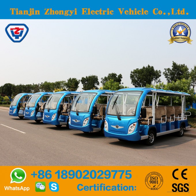 Electric 14 Passenger Sightseeing Battery Mini Bus Image1
