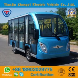 Zhongyi Brand 11 Seats Enclosed Mini Battery Powered Electric Sightseeing Car with Ce and SGS Certif