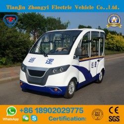 Electric 4 Passenger Enclosed Sightseeing Battery Mini Patrol Car