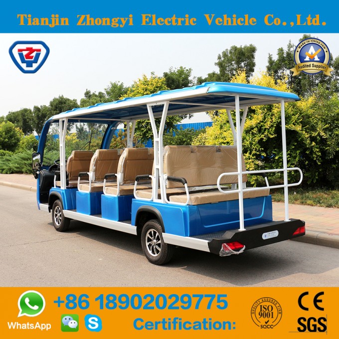 Battery Powered 14 Passengers Shuttle Bus for Resort Image1