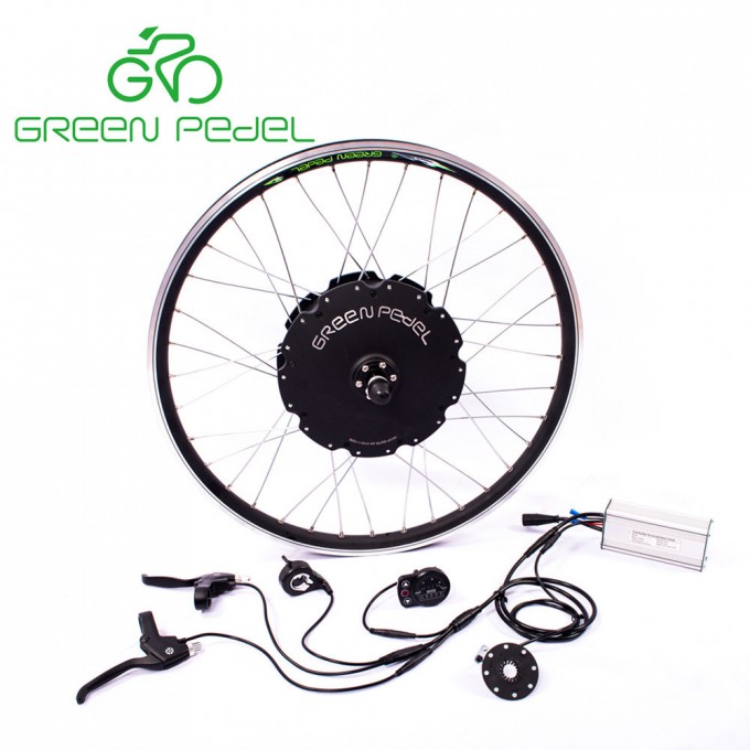 Greenpedel 36V 500W 48V 750W Electric Bike Gearless Hub Motor Waterproof Conversion Kit Image1