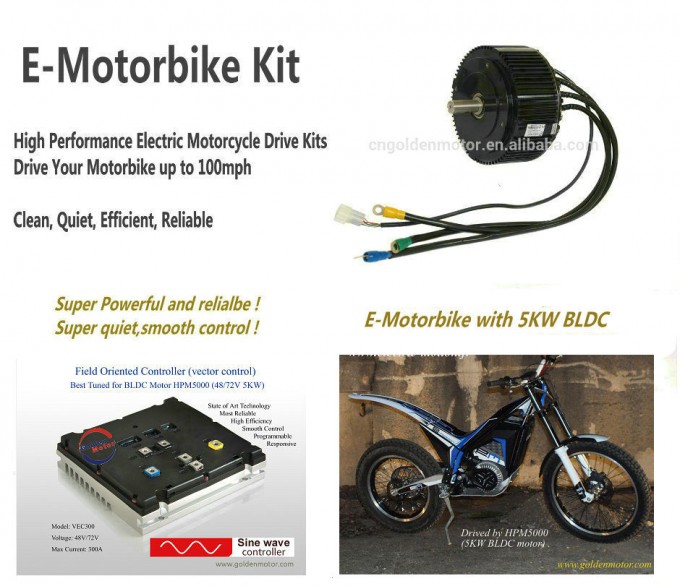 48V 5kw Electric Motorbike/Motorcycle Conversion Kit, Air Cooled Image1