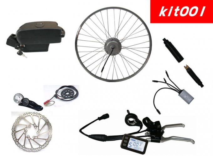 200W Front Wheel Electric Bike Conversion Kit with CE, RoHS Certificated Image1