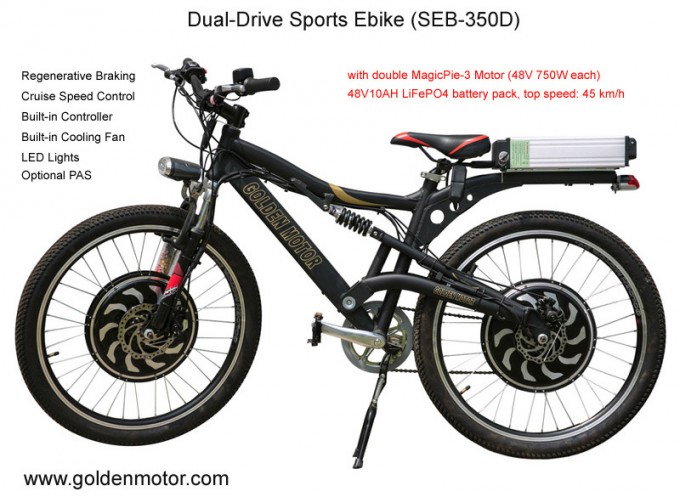 CE 26′′ 48V 2000W Power Motor Mountain Electric Bike Image1
