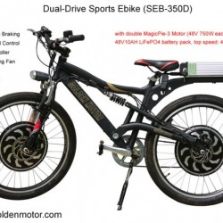 CE 26′′ 48V 2000W Power Motor Mountain Electric Bike
