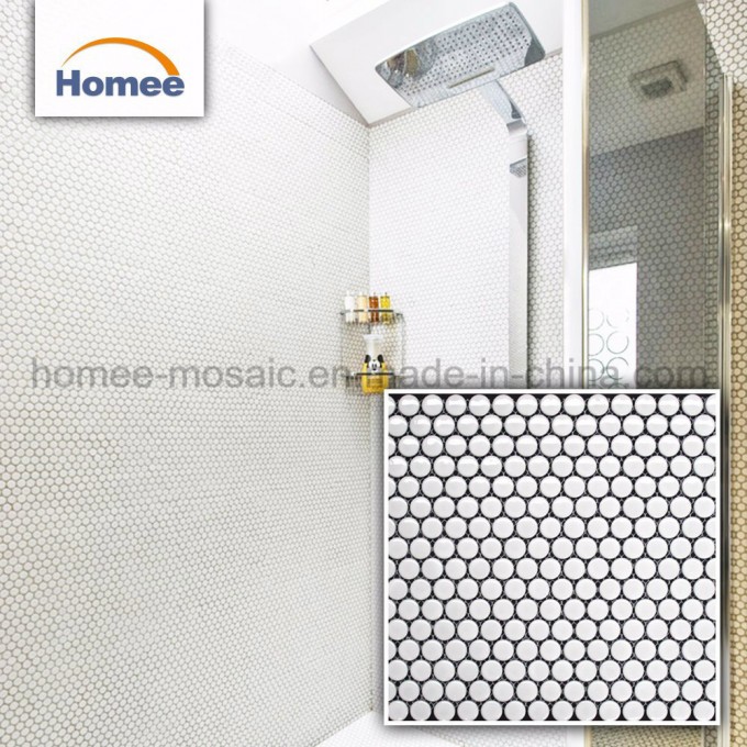 Premium Wall Tiles Penny Round Ceramic Mosaic Tiles Image1