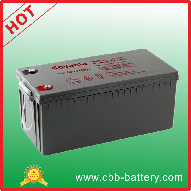 200ah 12V Rechargeable SMF Gel Battery for Railways Image1
