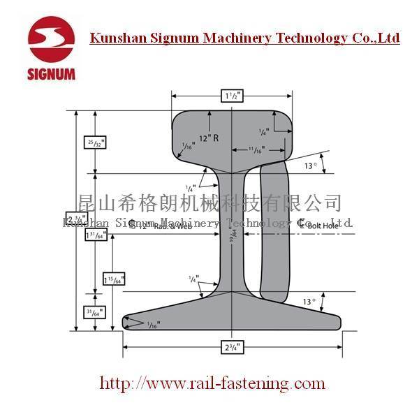 Astma1 Arema Standard Asce25 Steel Crane Rail Image1