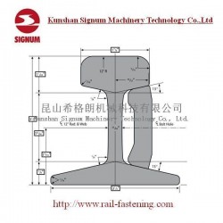 Astma1 Arema Standard Asce40 Steel Crane Rail