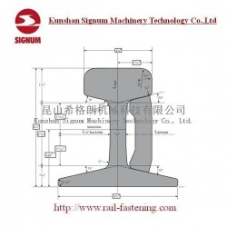 Astma1 Arema Standard Asce60 Steel Crane Rail
