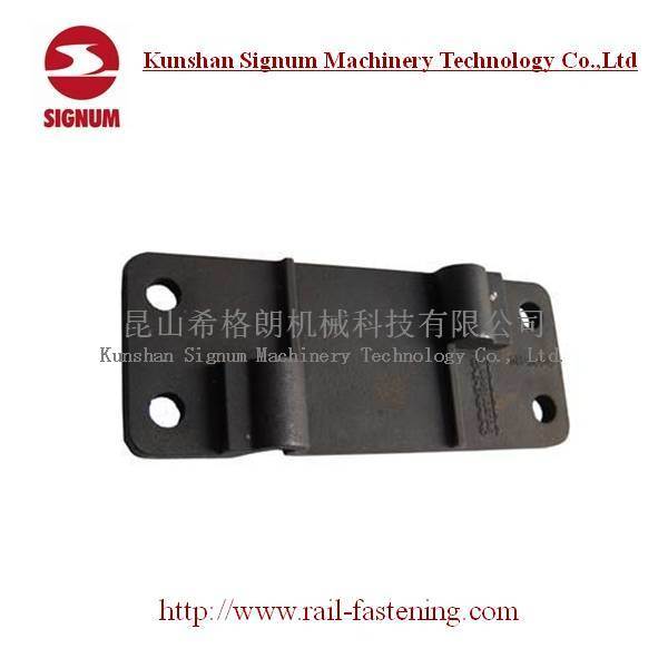 Rail Tie Plate for E Type Clip Railroad Fastening System Image1