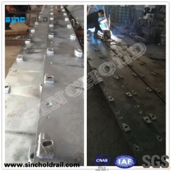 Port Crane Rail Foundation Continuous Steel Plates