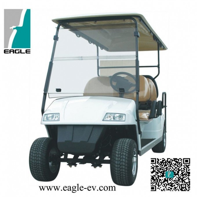 Good Shape Electric Golf Cart in White Image1