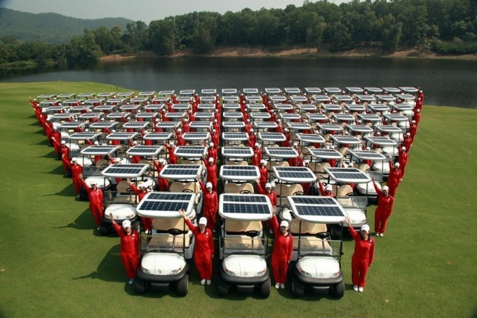 Solar Power 2 Seater Electric Golf Carts Image1