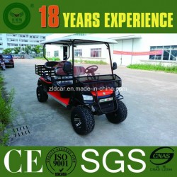 4 Passenger Ce Approved Electric Hunting Golf Cart Rear Back Folding Seats