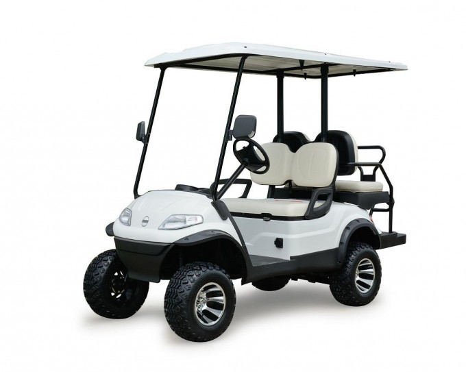 4 Wheels Electric Folded Seats Golf Cart Image1
