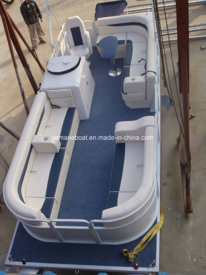 20FT High Quality Rowing Inflatable Aluminum Pontoon Boats Top Selling Image1