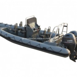 China Aqualand 25feet 7.5m Rigid Inflatable Patrol Boat/Fiberglass Rib Rescue Boat (RIB750B)