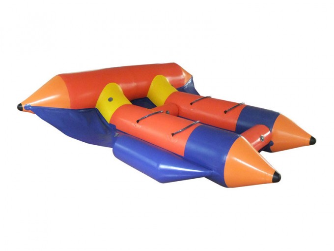 High Quality PVC Material Orange Inflatable Flying Fish Boat Chw303 Image1