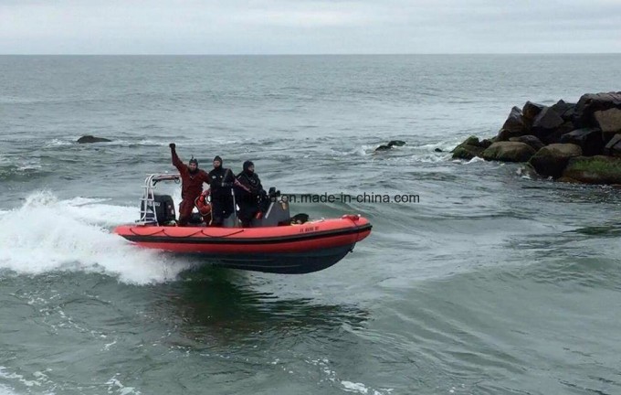 China Aqualand 16feet-33feet 4.8m-11m Fiberglass Rigid Inflatable Boat/Rib Motor Boat/Military /Resc Image1