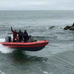 China Aqualand 16feet-33feet 4.8m-11m Fiberglass Rigid Inflatable Boat/Rib Motor Boat/Military /Resc