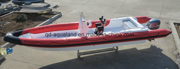 Aqualand 35feet 10.5m 20persons Fiberglass Rigid Inflatable Rescue /Military Rib Patrol Motor Boat ( Image1
