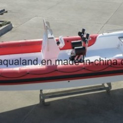 Aqualand 35feet 10.5m 20persons Fiberglass Rigid Inflatable Rescue /Military Rib Patrol Motor Boat (