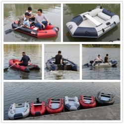 PVC Pontoon Kayak Inflatable Rigid Aluminum Motor Fishing Rubber Boat