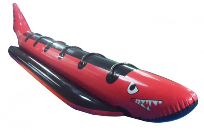 PVC Red Shark Inflatable Water Pedal Boat for Adults (CHW302) Image1