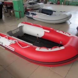 Glass Fiber Rib Inflatable Rubber Motor Boat with Outboard Engine