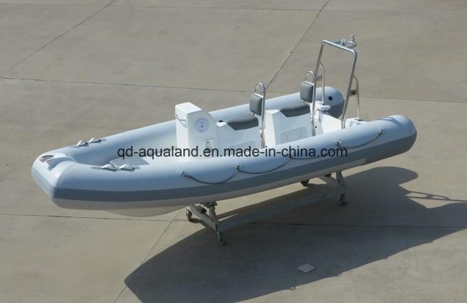 Aqualand 16feet 4.8m Fiberglass Rigid Inflatable Boat/Rib Motor Boat (rib480t) Image1