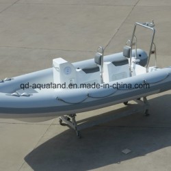 Aqualand 16feet 4.8m Fiberglass Rigid Inflatable Boat/Rib Motor Boat (rib480t)
