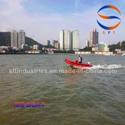 4.5m China Inflatable Fiberglass PVC Rubber Hypalon Rib Boat