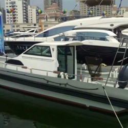 32FT Panga Fiberglass Fishing Boat with Inflatable Tube