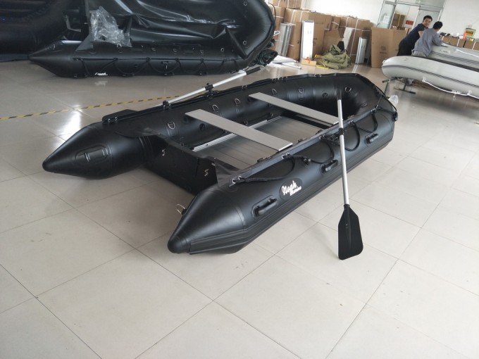 4.3 Meter Black Color 0.9mm PVC Boat Military Inflatable Boat Image1
