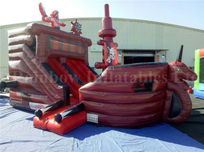 Amusement Park Playground Pirate Ship Inflatable Pirate Boat Image1
