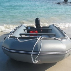 Inflatable Pontoon Boat Beach Boat for Fishing with Motor