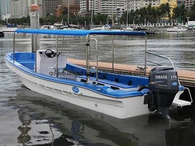 Aqualand 26.5feet 8m Fiberglass Work Boat Panga Fishing Motor Boat Water Taxi Passenger Ferry Boat ( Image1